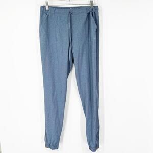 Albion Jetsetter Joggers Light Blue Chambray High Rise TALL